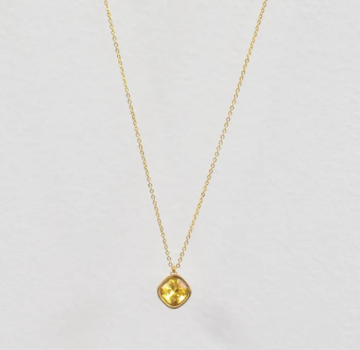 Necklaces Mai Dsire DESIREE CITRINE BIRTHSTONE PENDANT NOVEMBER