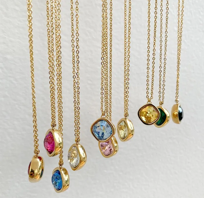 Necklaces Mai Dsire DESIREE CITRINE BIRTHSTONE PENDANT NOVEMBER