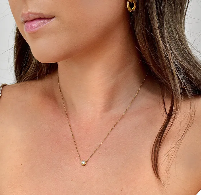 Necklaces Mai Dsire GRACE DAINTY CZ DIAMOND NECKLACE