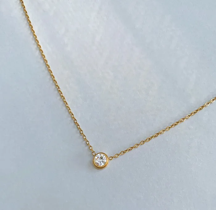 Necklaces Mai Dsire GRACE DAINTY CZ DIAMOND NECKLACE