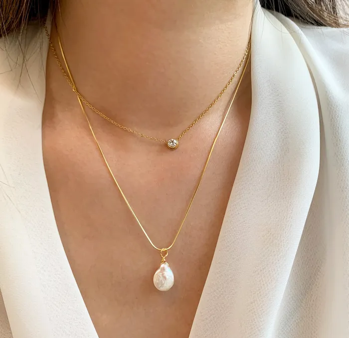 Necklaces Mai Dsire GRACE DAINTY CZ DIAMOND NECKLACE
