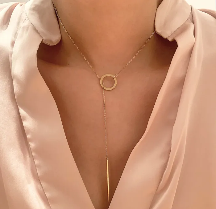 Necklaces Mai Dsire LANA LARIAT BAR CHAIN NECKLACE SAMPLE