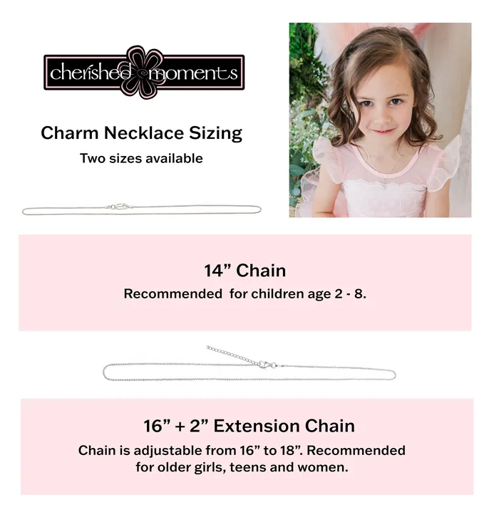Necklaces Sterling Silver Moon and Back Birthstone Necklace for Girls Cherished Moments
