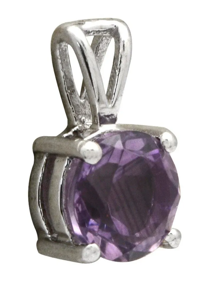 Necklaces YoTreasure 34 Natural Amethyst 925 Solid Sterling Silver Pendant Necklace With Chain