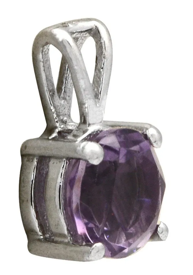 Necklaces YoTreasure 34 Natural Amethyst 925 Solid Sterling Silver Pendant Necklace With Chain