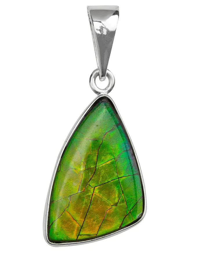Necklaces YoTreasure 720 Ct Ammolite 925 Sterling Silver Necklace Pendant Jewelry