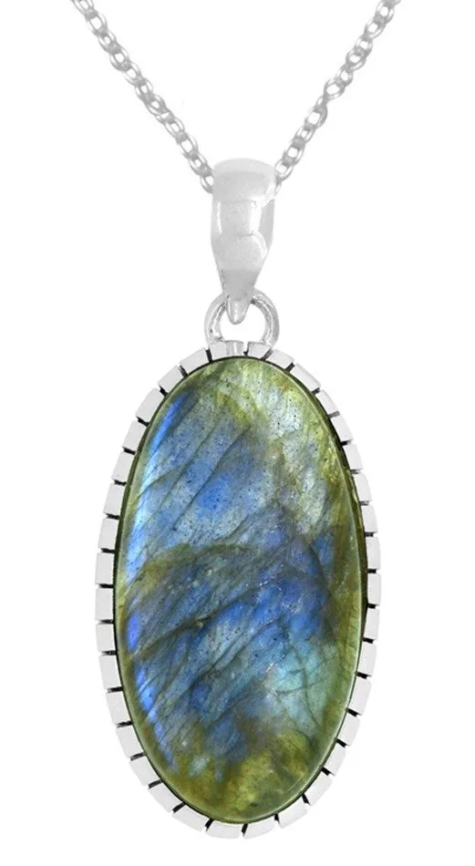 Necklaces YoTreasure Labradorite Solid 925 Sterling Silver Pendant Christmas Gift for Women 18