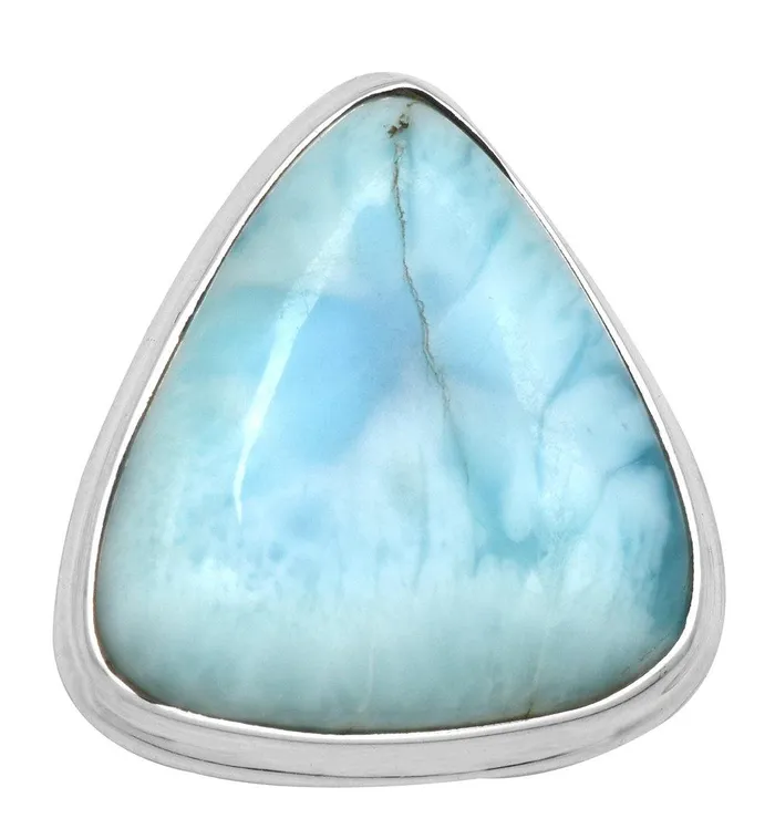 Necklaces YoTreasure Natural Larimar 925 Sterling Silver Rings Silver Jewelry Necklaces YoTreasure Natural Larimar 925 Sterling Silver Rings Silver Jewelry