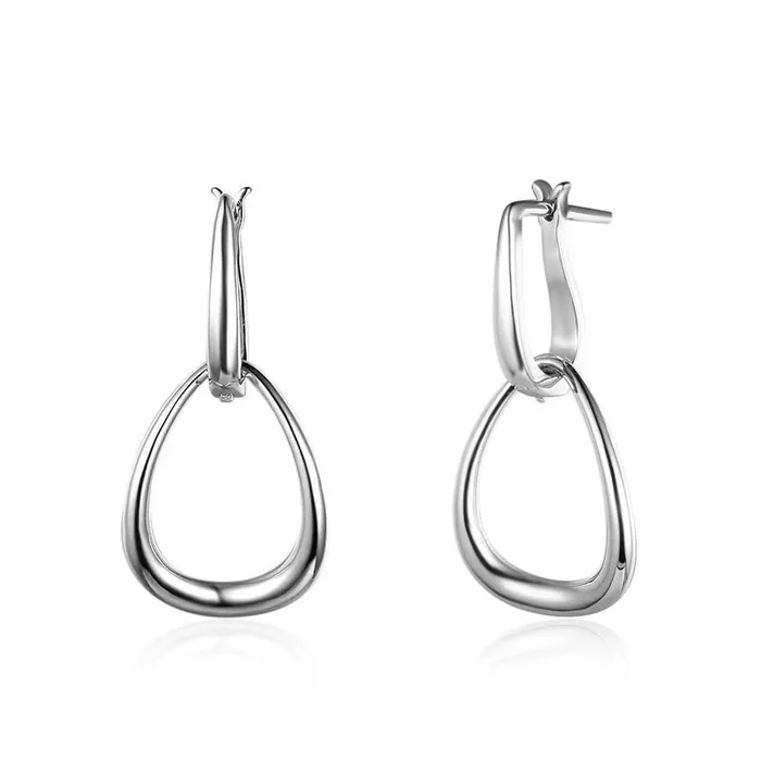 Personalized Jewel Earrings Irregular Shape Hollow Design Hoop Earrings For Women Fashion Rhodium Plated Jewelry Party Gift Personalized Jewel Earrings Irregular Shape Hollow Design Hoop Earrings For Women Fashion Rhodium Plated Jewelry Party Gift