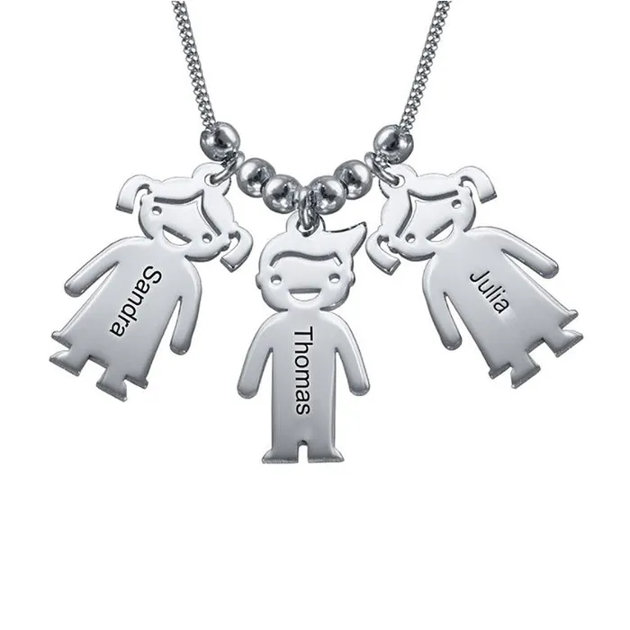 Personalized Jewel Necklaces My Children Engraved Sterling Silver Necklace 3 Custom Name Birthstones Personalized Jewel Necklaces My Children Engraved Sterling Silver Necklace 3 Custom Name Birthstones