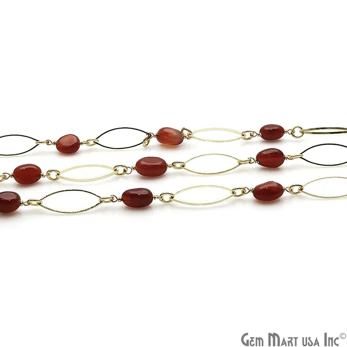 PreStyled Sets Carnelian Gold Plated Marquise Finding Rosary Chain GemMartUSA PreStyled Sets Carnelian Gold Plated Marquise Finding Rosary Chain GemMartUSA