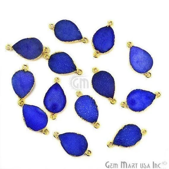 PreStyled Sets GemMartUSA Gold Electroplated 13x18mm Pears Double Bail Druzy Gemstone Connector