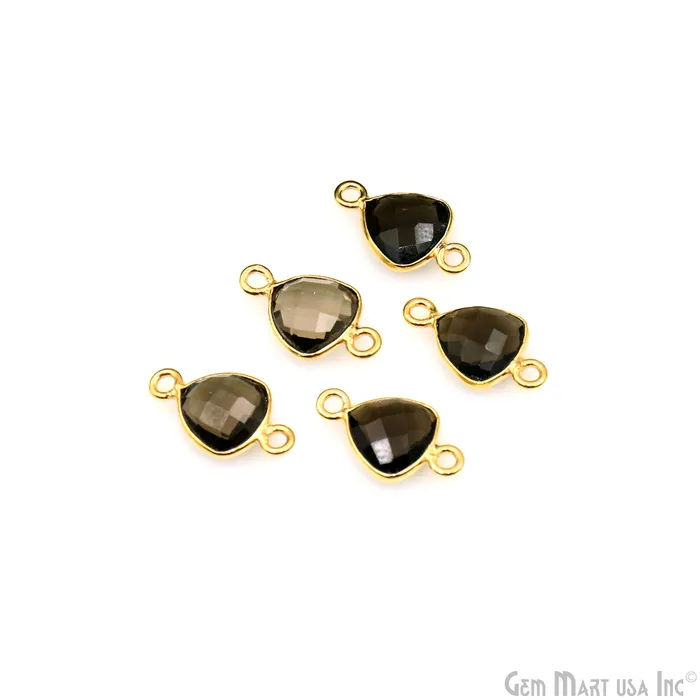 PreStyled Sets Trillion 8mm Double Bail Gold Bezel Gemstone Connector GemMartUSA