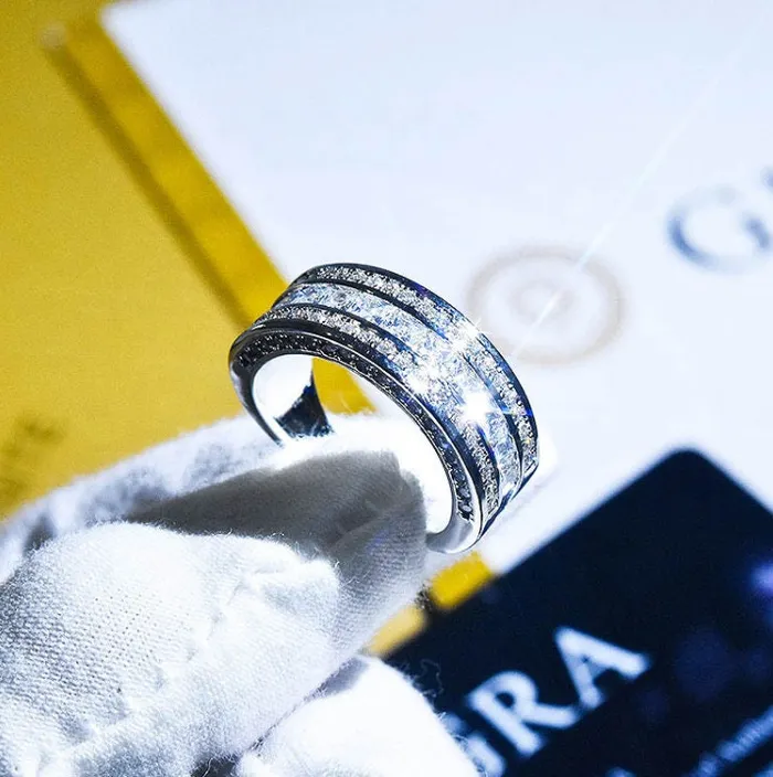 Promise Ring Eternity Ring Mens Ring Womens Ring Wedding Band Iced Out Ring Engagement Rings Eternity Ring Mens Diamond Ring Minx London Rings