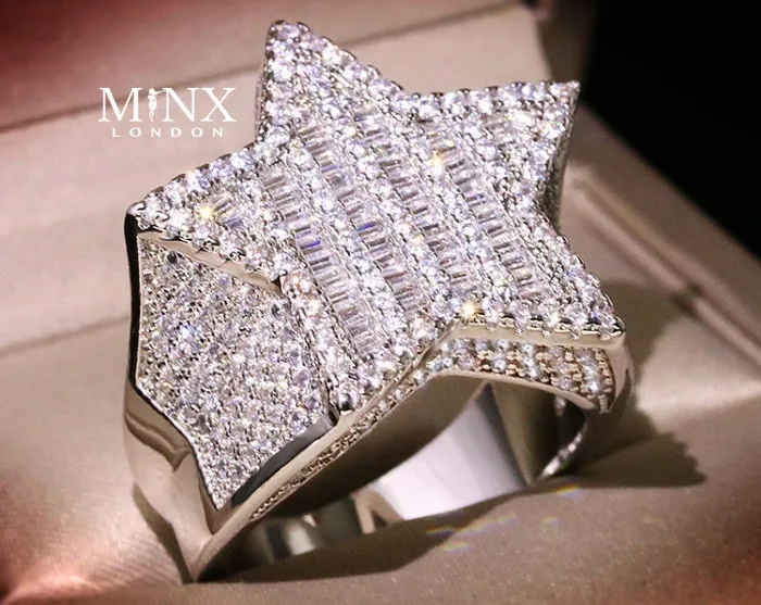 Rings Iced out ring Star Ring Diamond Star Ring Star Shaped ring Star Rings Iced Out Star Ring Big ring Fashion Ring Pinky Ring UK Minx London