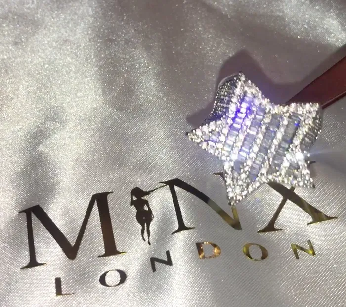 Rings Iced out ring Star Ring Diamond Star Ring Star Shaped ring Star Rings Iced Out Star Ring Big ring Fashion Ring Pinky Ring UK Minx London