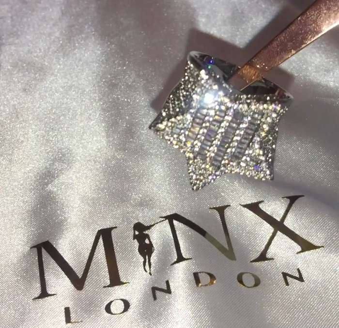 Rings Iced out ring Star Ring Diamond Star Ring Star Shaped ring Star Rings Iced Out Star Ring Big ring Fashion Ring Pinky Ring UK Minx London