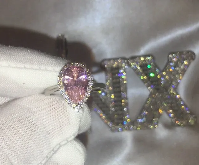 Rings Pink Diamond Ring Teardrop Ring Pear Shape Ring Teardrop Engagement Ring Tear Drop Ring Engagement Ring Diamond Wedding Rings Minx London