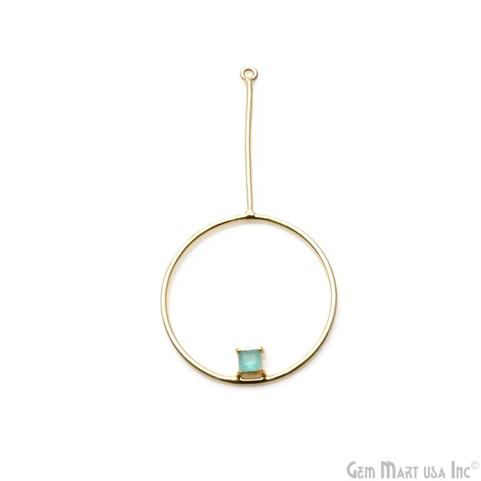 Round Dangler 66x33mm Gold Plated Gemstone Pendant Connector GemMartUSA Necklaces Round Dangler 66x33mm Gold Plated Gemstone Pendant Connector GemMartUSA Necklaces