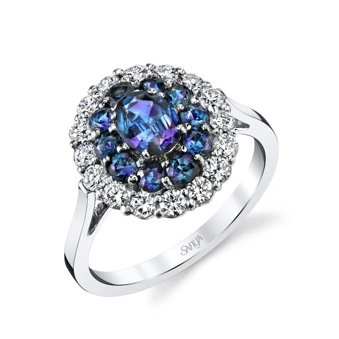 Safiya Jewels Rings Star Gazer Platinum Natural Alexandrite Ring