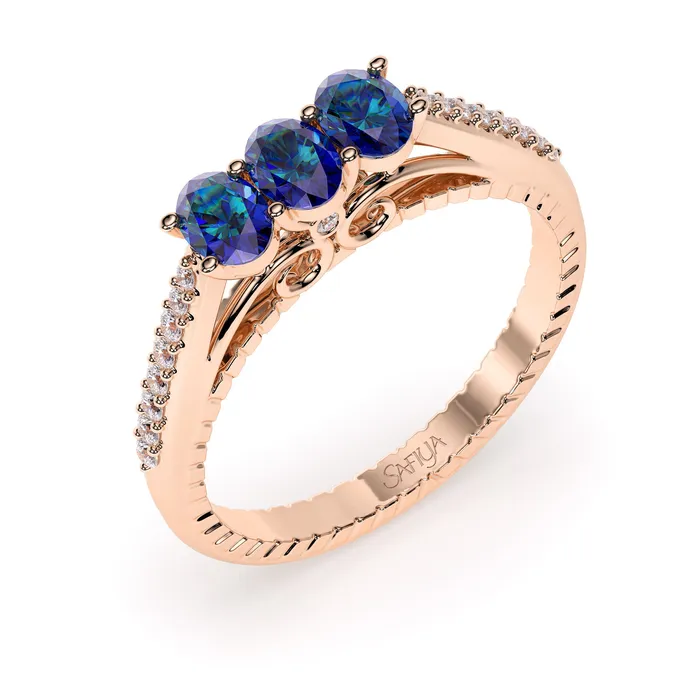 Safiya Jewels Rings Touch of Hope Oval 14K Rose Gold Natural Alexandrite Ring