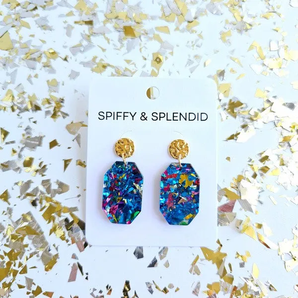 Spiffy Splendid Earrings Lexi Blue Sparkle Earrings