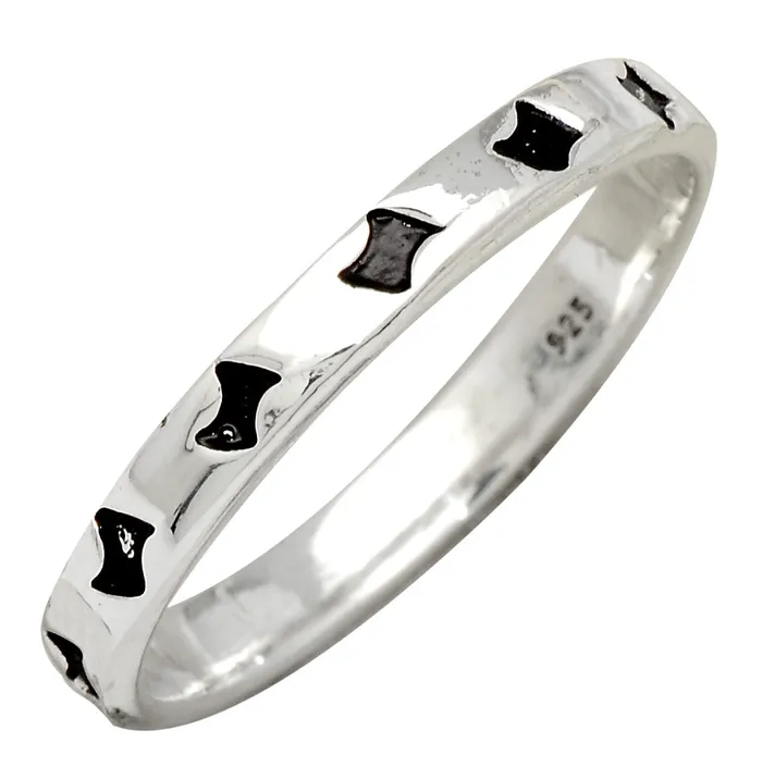 Stacking Band Ring in Solid 925 Sterling Silver YoTreasure Rings