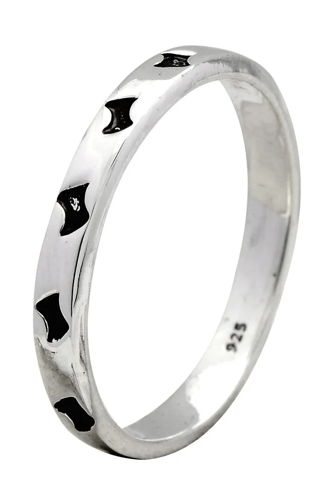 Stacking Band Ring in Solid 925 Sterling Silver YoTreasure Rings
