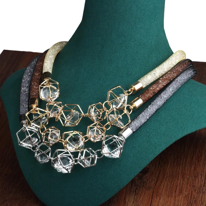 Sweet T 52 Necklaces Crystal Mesh Pendant Necklace ChokerBib Style Necklace For Women and Girls Sweet T 52 Necklaces Crystal Mesh Pendant Necklace ChokerBib Style Necklace For Women and Girls