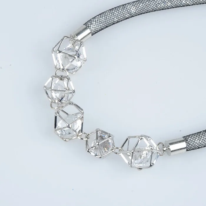 Sweet T 52 Necklaces Crystal Mesh Pendant Necklace ChokerBib Style Necklace For Women and Girls