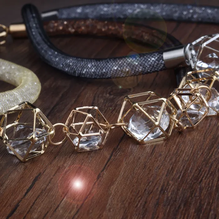 Sweet T 52 Necklaces Crystal Mesh Pendant Necklace ChokerBib Style Necklace For Women and Girls