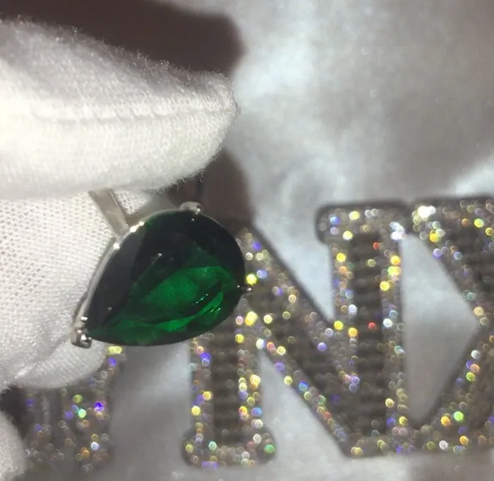 Teardrop Engagement Ring Teardrop Ring Green Diamond Ring Womens Green Diamond Ring Emerald Engagement Ring Wedding Ring Minx London Rings