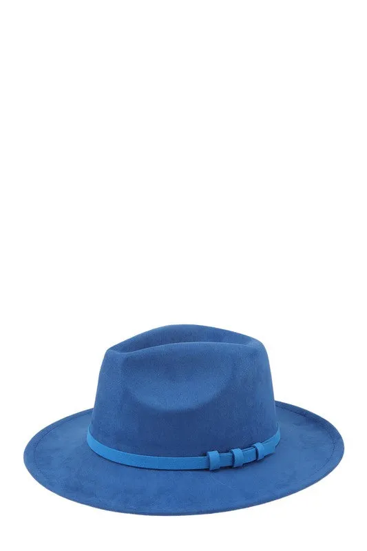 Three Ring Decorated Suede Feel Fedora Hat ICCO ACCESSORIES Rings Three Ring Decorated Suede Feel Fedora Hat ICCO ACCESSORIES Rings