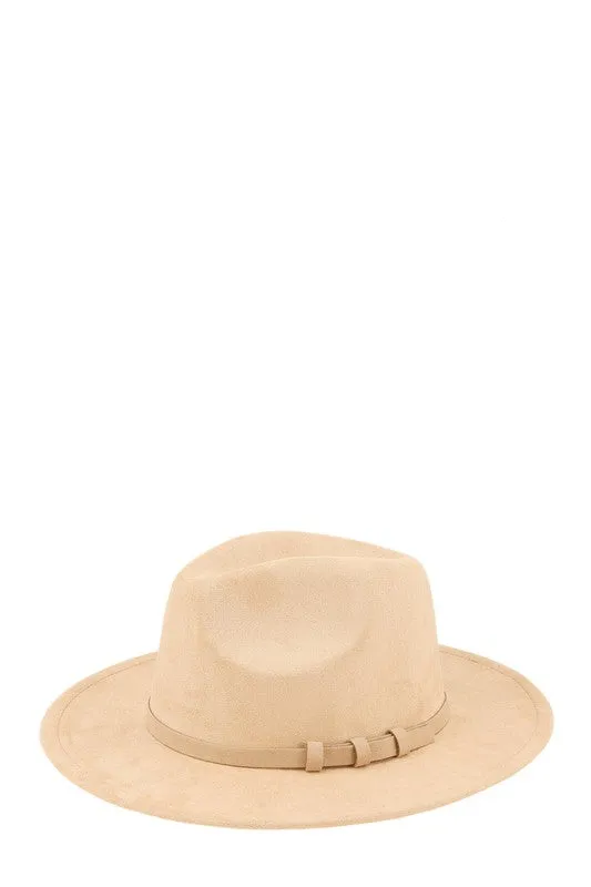 Three Ring Decorated Suede Feel Fedora Hat ICCO ACCESSORIES Rings Three Ring Decorated Suede Feel Fedora Hat ICCO ACCESSORIES Rings