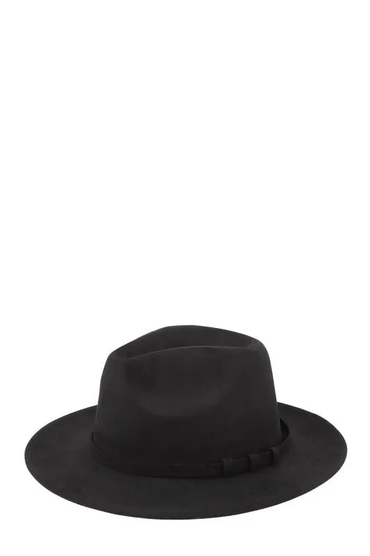 Three Ring Decorated Suede Feel Fedora Hat ICCO ACCESSORIES Rings Three Ring Decorated Suede Feel Fedora Hat ICCO ACCESSORIES Rings