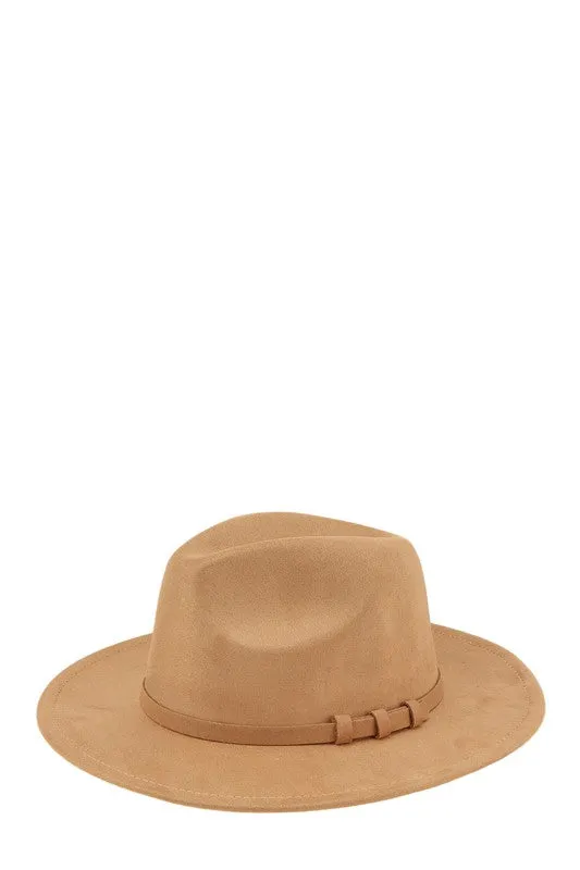 Three Ring Decorated Suede Feel Fedora Hat ICCO ACCESSORIES Rings Three Ring Decorated Suede Feel Fedora Hat ICCO ACCESSORIES Rings