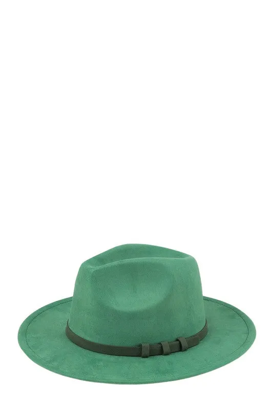 Three Ring Decorated Suede Feel Fedora Hat ICCO ACCESSORIES Rings Three Ring Decorated Suede Feel Fedora Hat ICCO ACCESSORIES Rings
