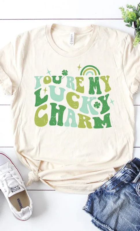 Vintage Youre My Lucky Charm Graphic Tee Kissed Apparel Charm Necklaces