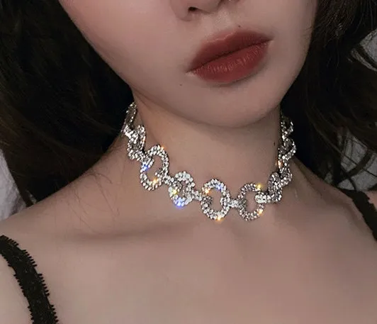 Womens Necklace Silver Womens Necklace Iced Out Necklace Crystal Necklace Iced Out Chain Silver Necklace Womens Necklace Diamond Minx London Necklaces