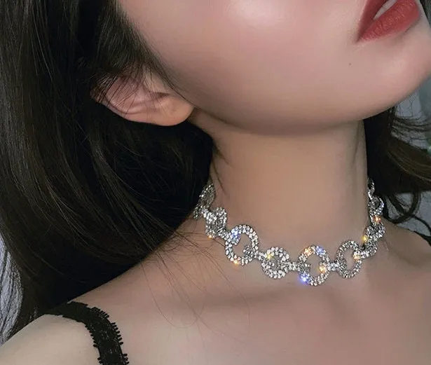 Womens Necklace Silver Womens Necklace Iced Out Necklace Crystal Necklace Iced Out Chain Silver Necklace Womens Necklace Diamond Minx London Necklaces