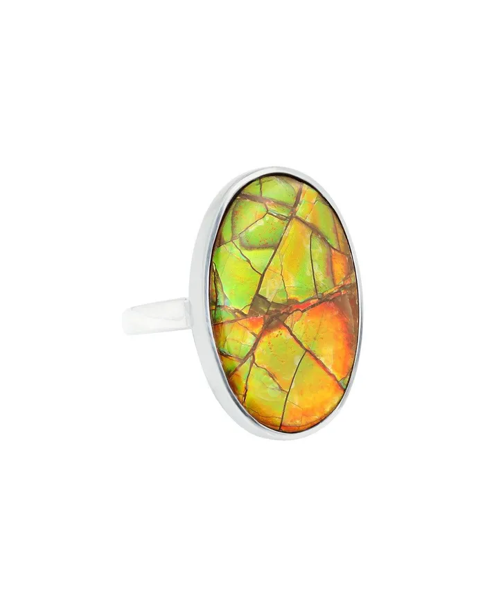 YoTreasure 1485 Ct Ammoite Ring Solid 925 Sterling Silver Jewlry Rings