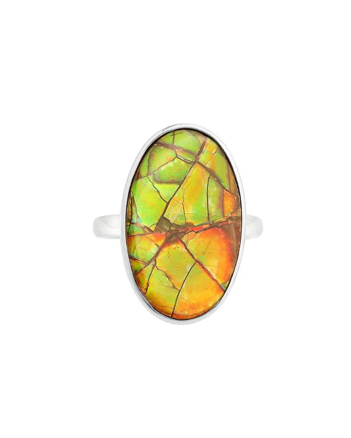 YoTreasure 1485 Ct Ammoite Ring Solid 925 Sterling Silver Jewlry Rings