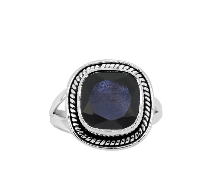 YoTreasure Black Onyx Solid 925 Sterling Silver Ring Rings