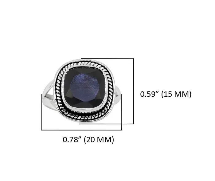 YoTreasure Black Onyx Solid 925 Sterling Silver Ring Rings