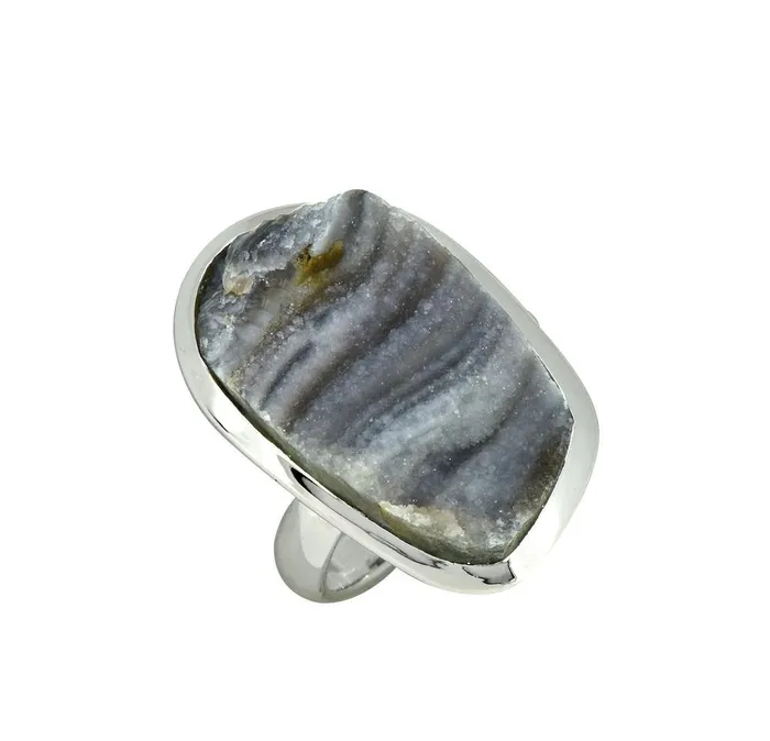 YoTreasure Desert Druzy Quartz Gemstone Ring Rings