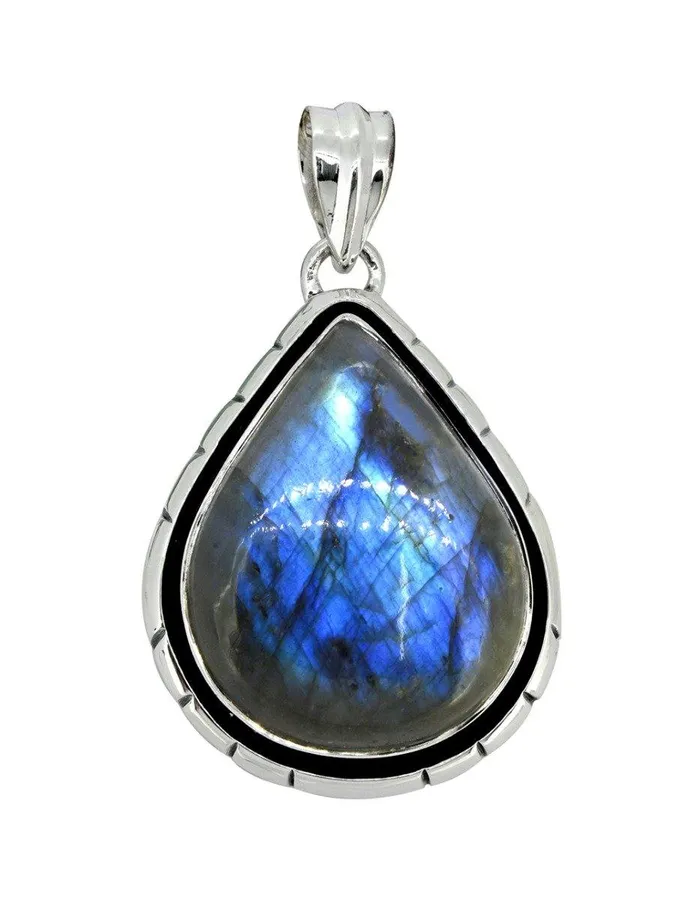 YoTreasure Necklaces Labradorite Solid 925 Sterling Silver Pendant 1 14