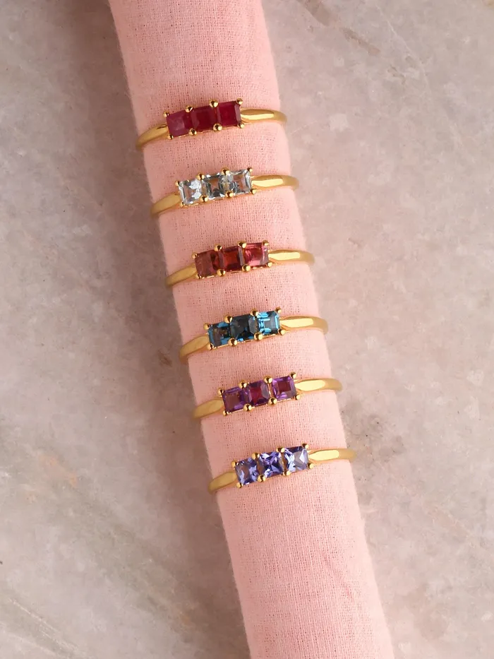 YoTreasure Rings 045 Ct Tourmaline Solid 10k Yellow Gold Band Ring Jewelry