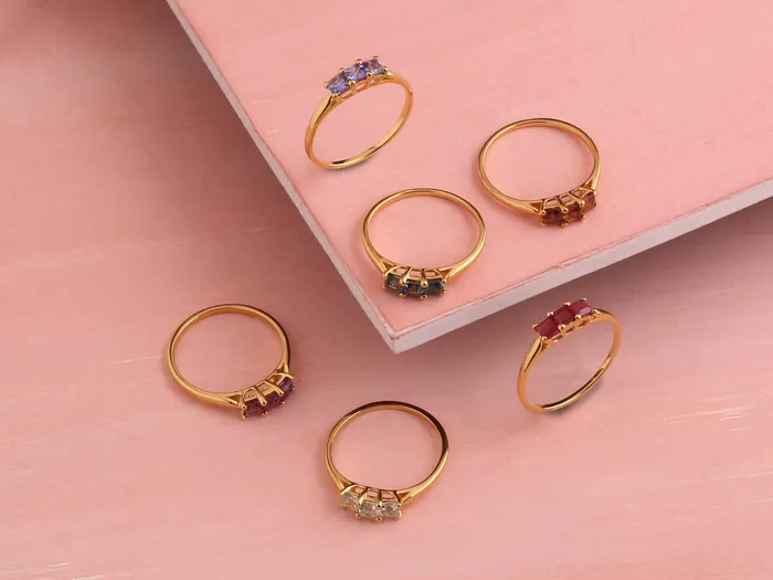 YoTreasure Rings 045 Ct Tourmaline Solid 10k Yellow Gold Band Ring Jewelry