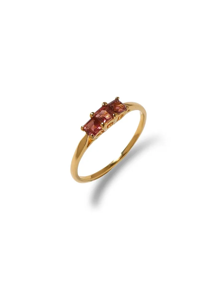 YoTreasure Rings 045 Ct Tourmaline Solid 10k Yellow Gold Band Ring Jewelry