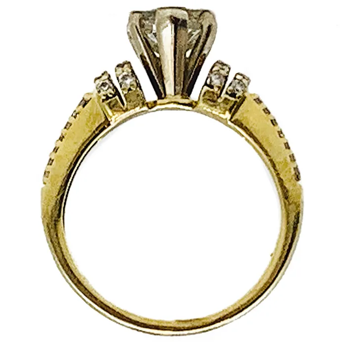 140 ctw yellow gold heart diamond engagement ring matching band Crown Jewels Coin Rings
